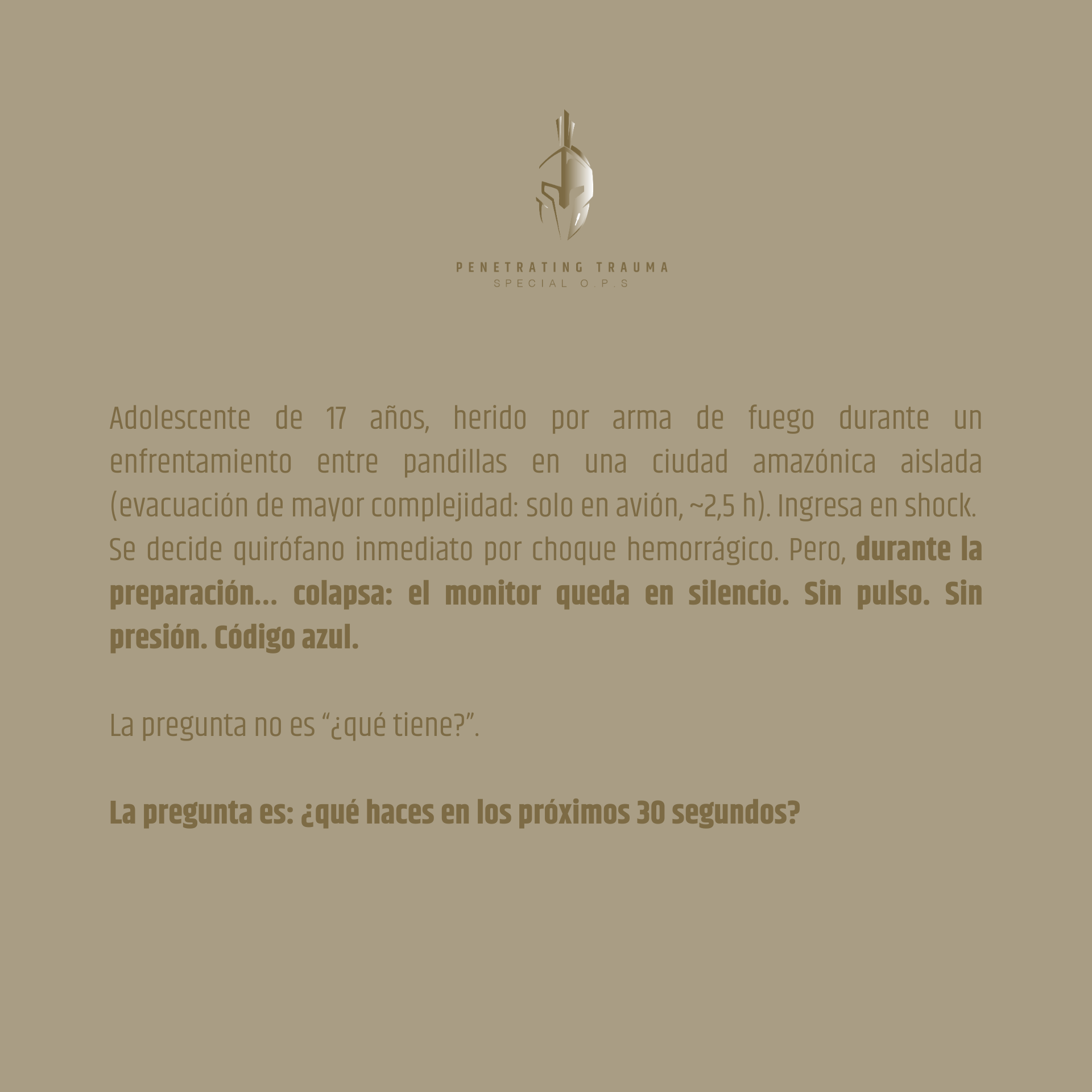 Caso 1: Herida torácica derecha con lesión del hilio pulmonar