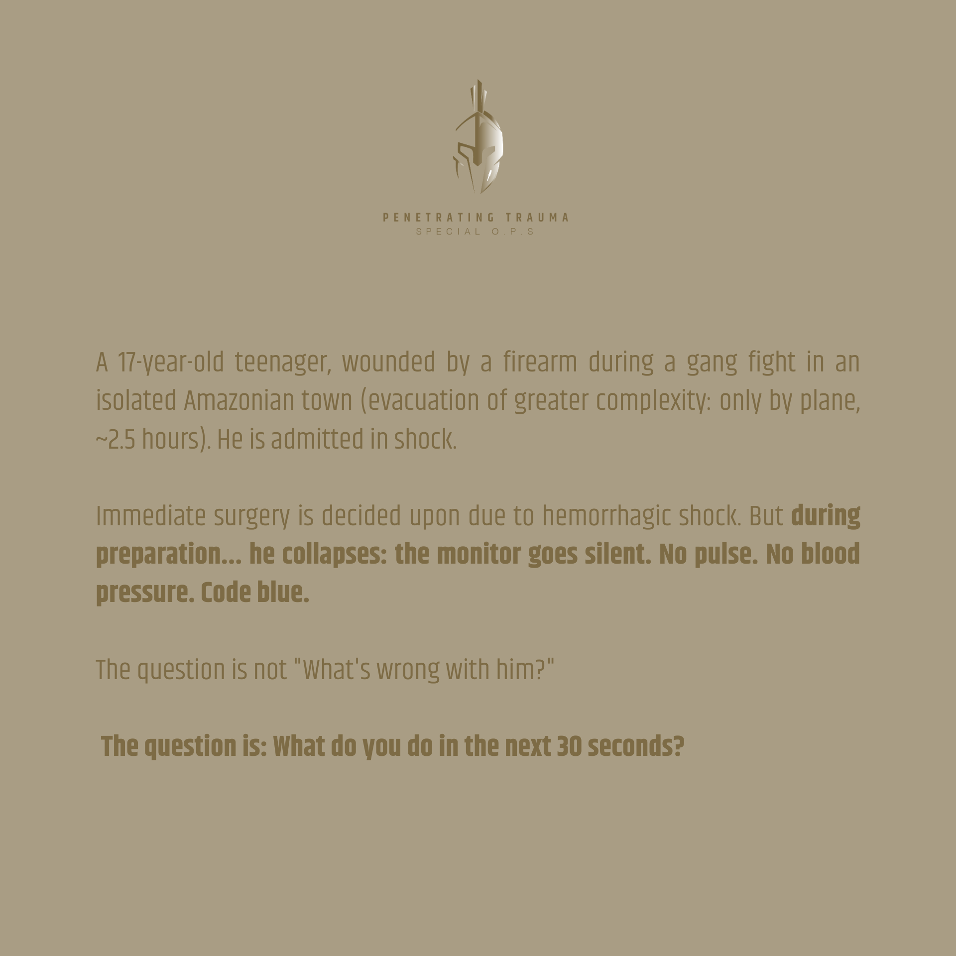 Case 1: Right Thoracic Wound with Pulmonary Hilum Injury