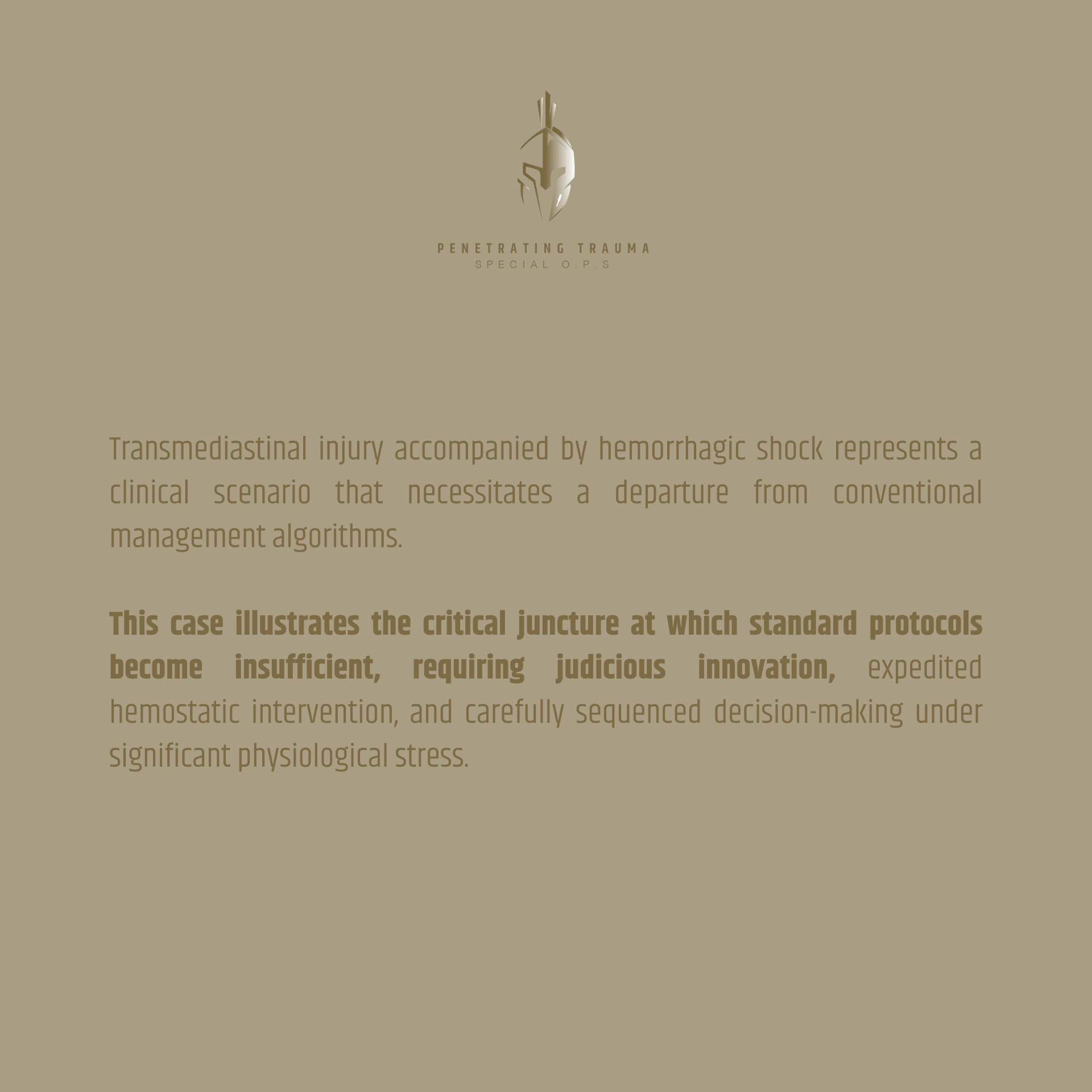 Case 2: Transmediastinal Trauma with Aortic Arch Injury